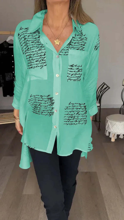 Kinsley™ l Blouse Met Letterprint