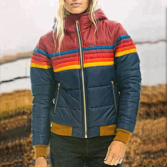 Molly™ | Regenbogen Retro Geïsoleerde Jas