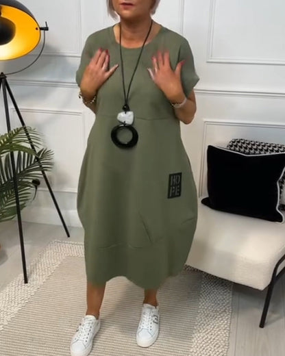 Sofie™ l Vrijetijdsjurk Met Korte Mouwen