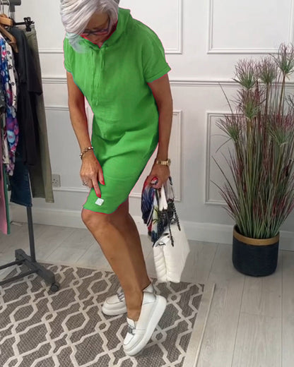 Kalani™ | Casual Effen Jurk Met Capucho