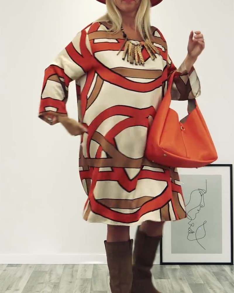 Destiny™ | Elegante Midi-jurk Met Print
