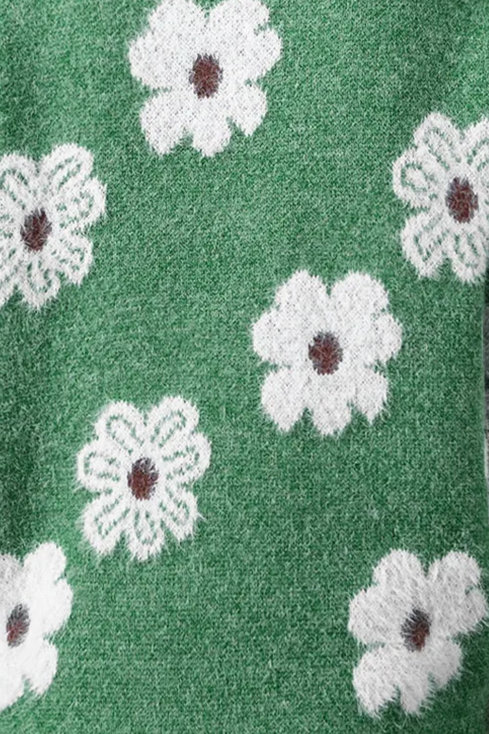 Margaret™| Bloemen Trui met Half Rits Ontwerp