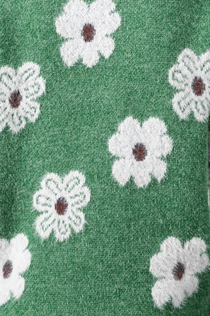 Margaret™| Bloemen Trui met Half Rits Ontwerp