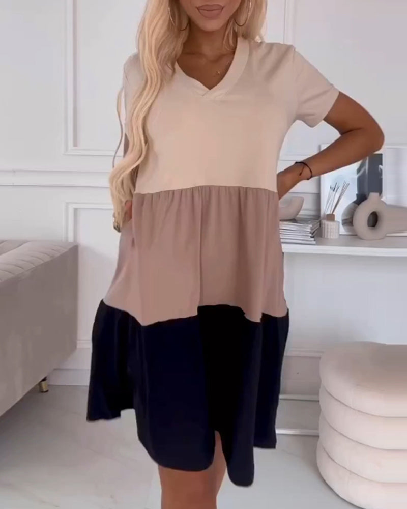Seren™ | Casual jurk met korte mouwen en moderne ontwerp