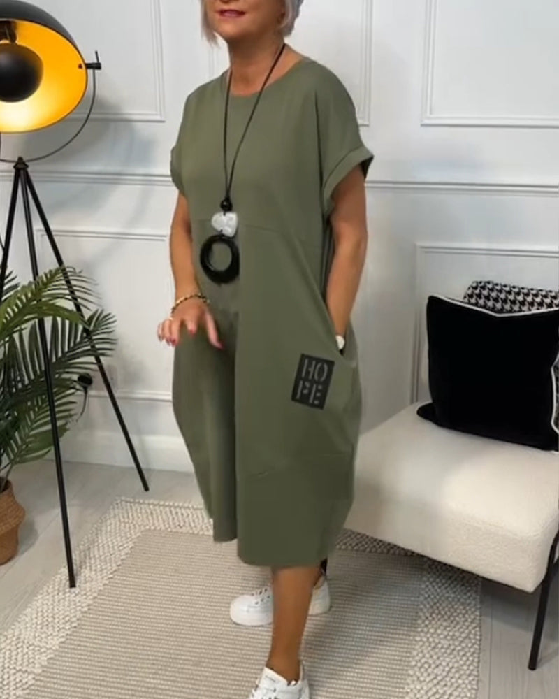 Sofie™ l Vrijetijdsjurk Met Korte Mouwen
