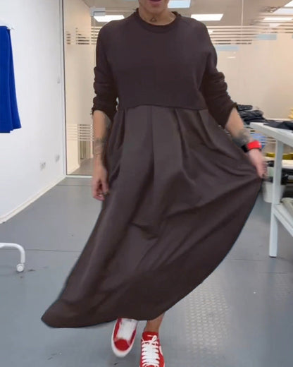 Eloise™ | Casual Popeline Jurk met Volledige Mouwen