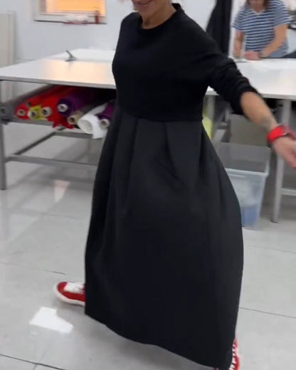 Eloise™ | Casual Popeline Jurk met Volledige Mouwen