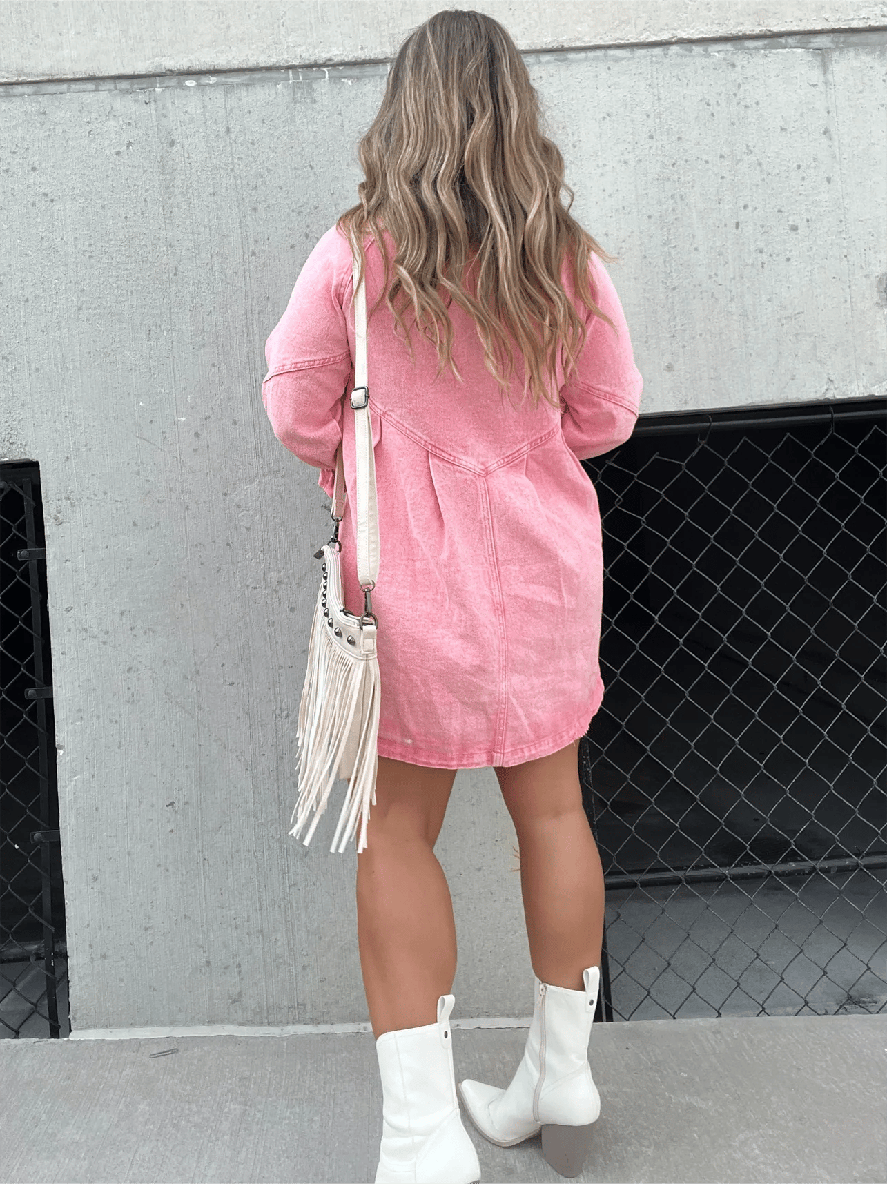 Nevaeh™ | Denim DamesJurk met Pofmouw