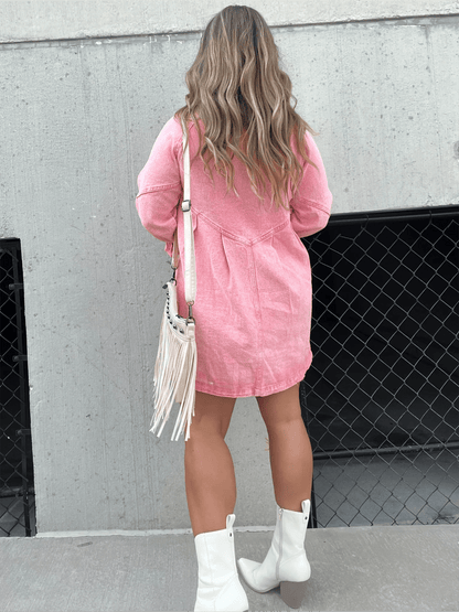 Nevaeh™ | Denim DamesJurk met Pofmouw