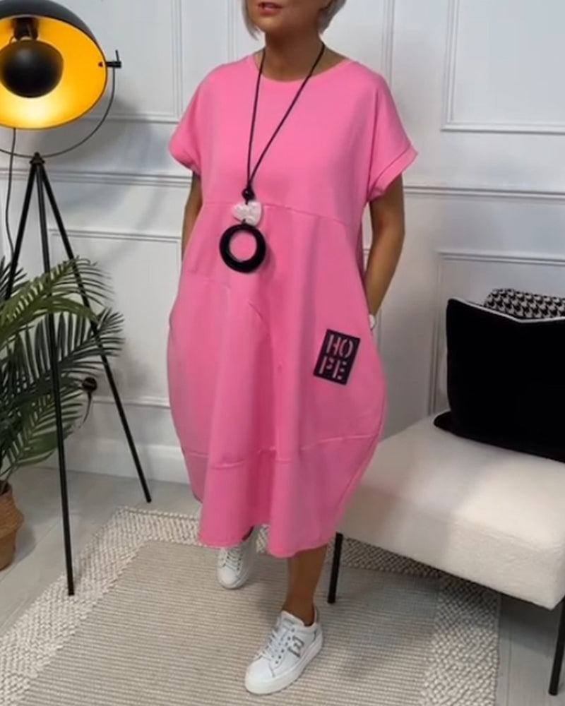 Sofie™ l Vrijetijdsjurk Met Korte Mouwen