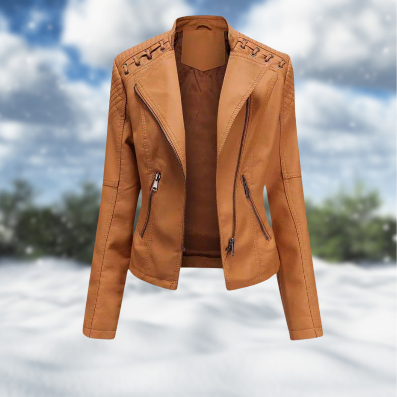 Leah™ l Premium Stijlvolle Leren Jack Voor Vrouwen