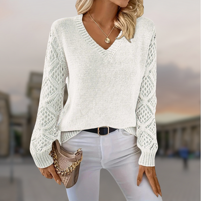 Finley™ | Elegante Gebreide V-hals Top