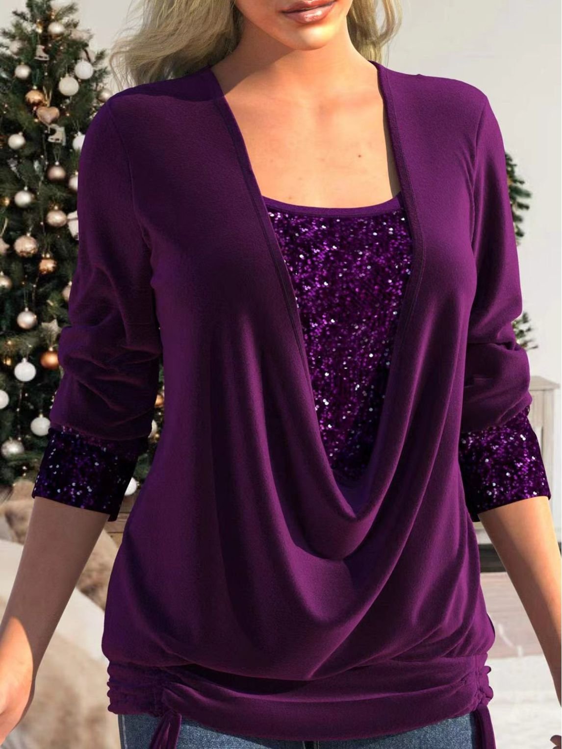 Genevieve™ | Pailletten glitter top