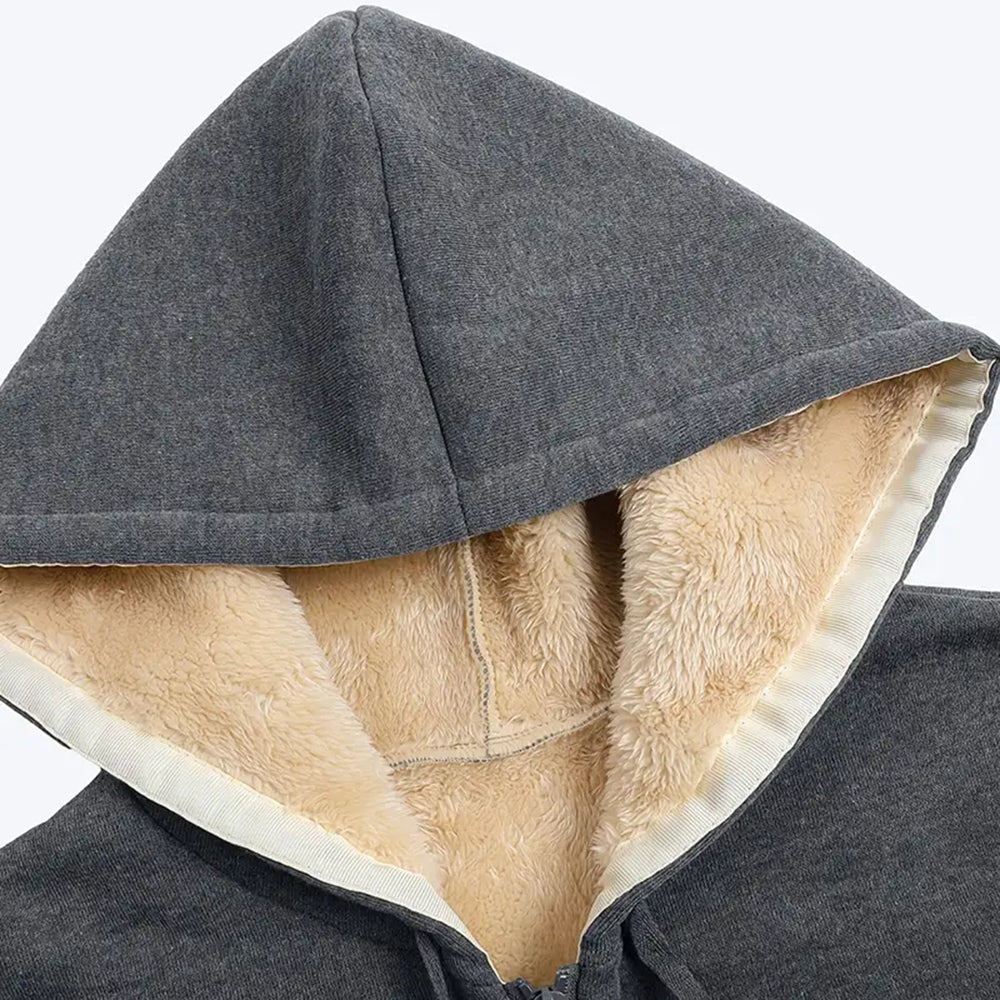 Lena™ l Met imitatiebont gevoerde jas met capuchon