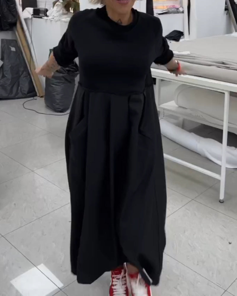 Eloise™ | Casual Popeline Jurk met Volledige Mouwen