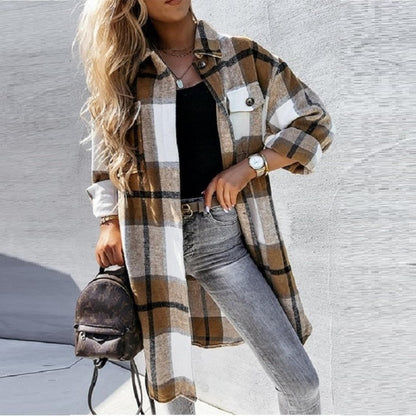 Jolia™ | Elegant geruit oversized vest