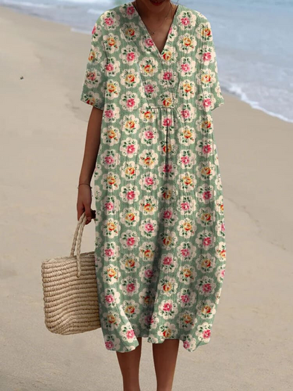 Zulia™ | Dames Vintage Bloemenprint Jurk