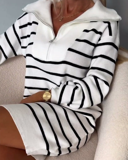 Brynn™ | Gestreepte Trui Jurk