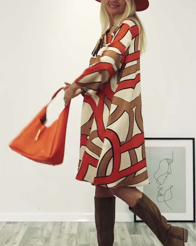Destiny™ | Elegante Midi-jurk Met Print
