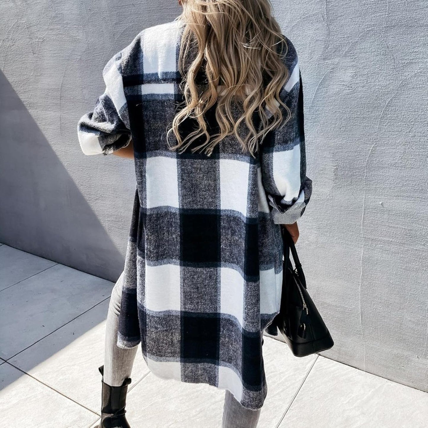 Jolia™ | Elegant geruit oversized vest