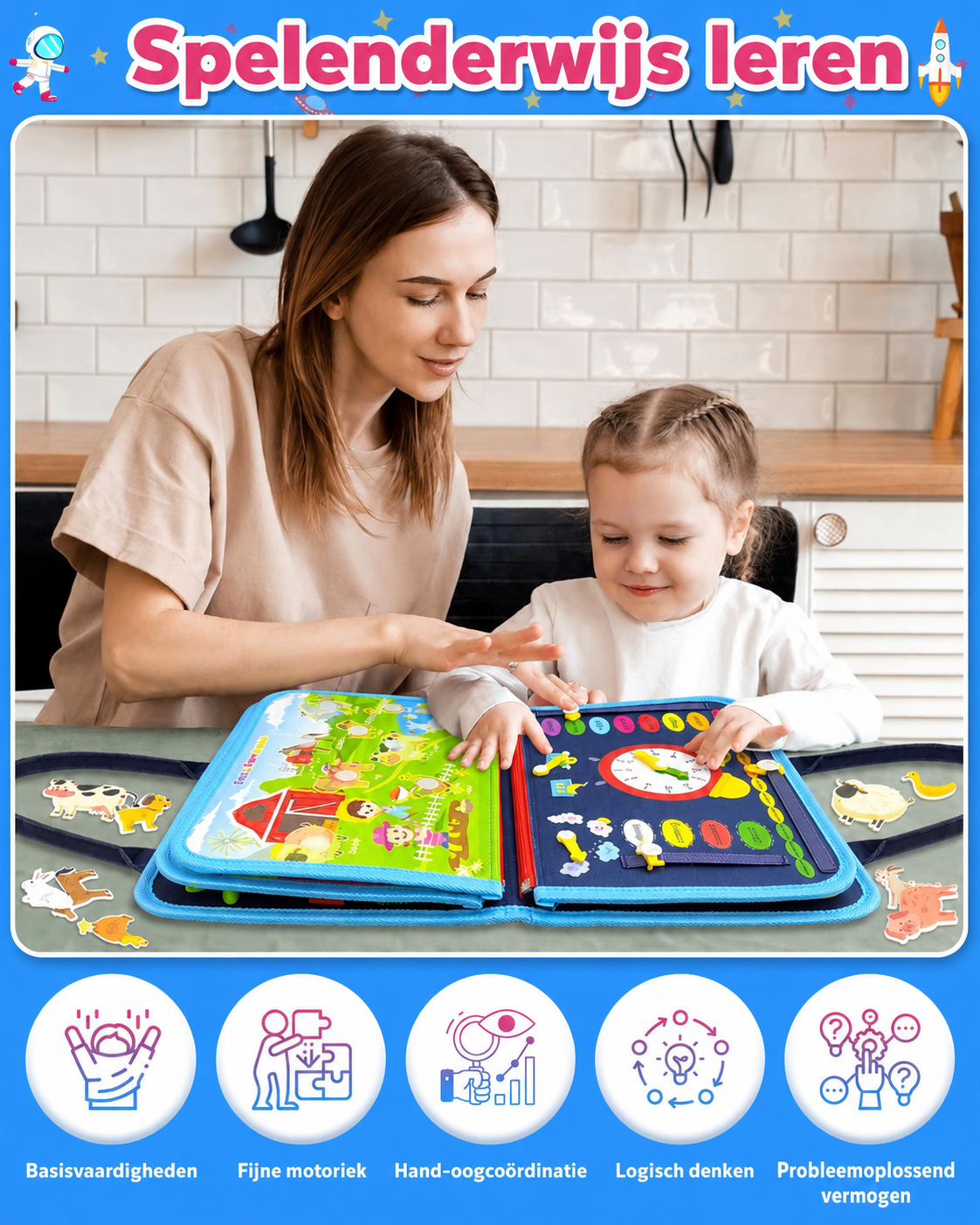 Montessori Busy Board - Voor Peuters