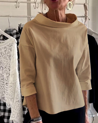 Alicia™ | Elegante top met losse schildpadhals