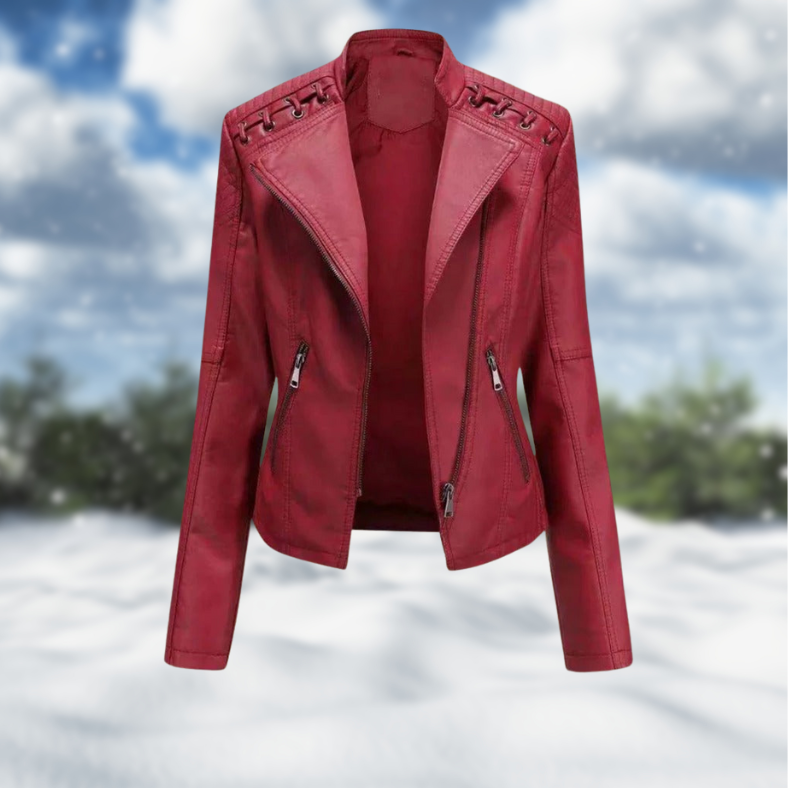 Leah™ l Premium Stijlvolle Leren Jack Voor Vrouwen