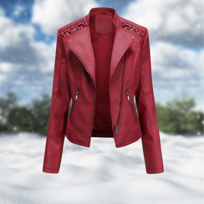 Leah™ l Premium Stijlvolle Leren Jack Voor Vrouwen