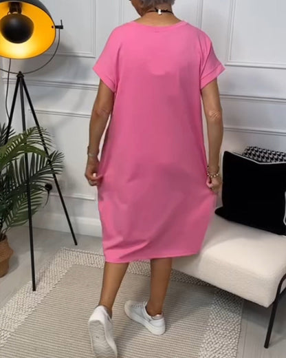 Sofie™ l Vrijetijdsjurk Met Korte Mouwen