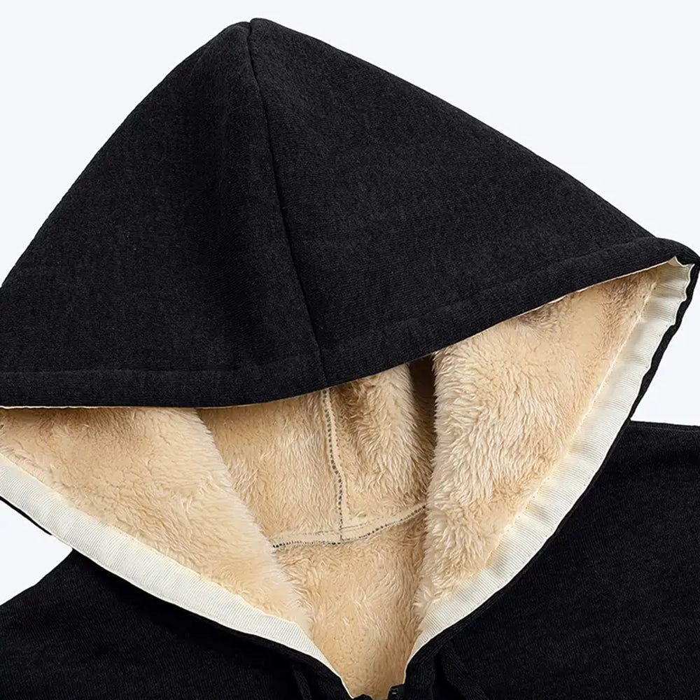 Lena™ l Met imitatiebont gevoerde jas met capuchon