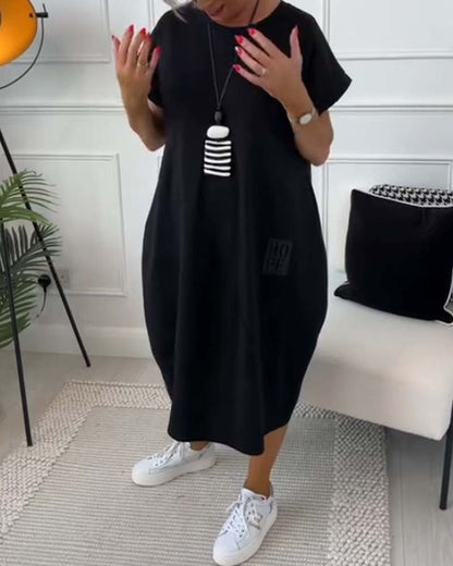 Sofie™ l Vrijetijdsjurk Met Korte Mouwen