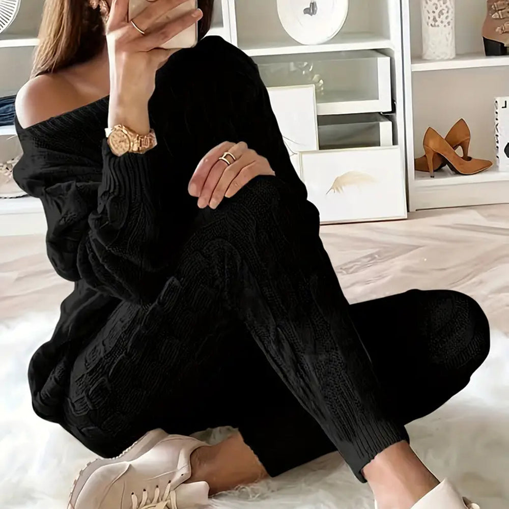 Senia™ l Gebreide bijpassende trui en broek