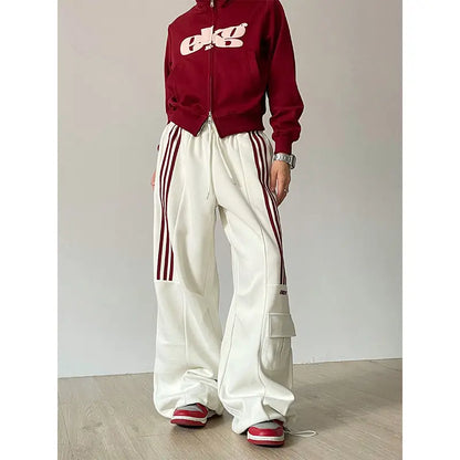 Sela™ l American retro wijde pijpen broek