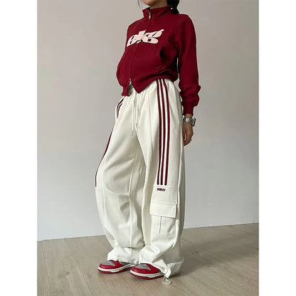 Sela™ l American retro wijde pijpen broek
