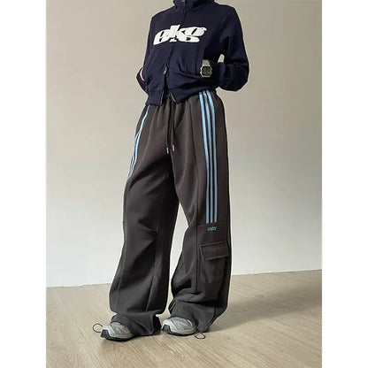 Sela™ l American retro wijde pijpen broek