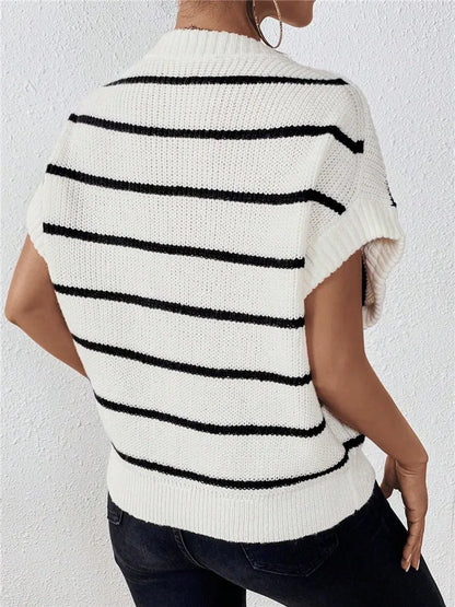 Millie™ l Casual Gestreepte Batwing Mouwen Gebreide Trui Top