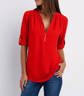Eleanor™ | Blouse met rits