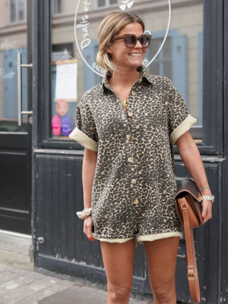 Lynxia™ | Katoenen cheeta romper