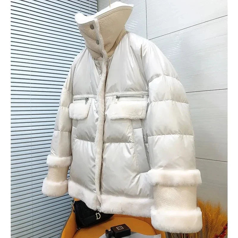 Zephyra™ l Katoenen Parka Jas met Staande Dons Kraag