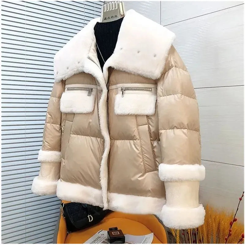 Zephyra™ l Katoenen Parka Jas met Staande Dons Kraag