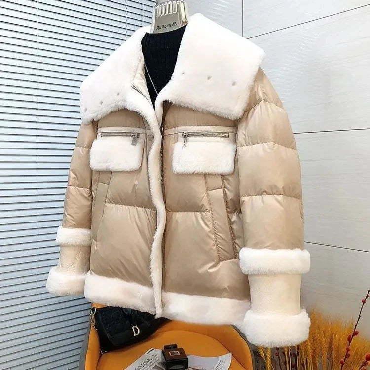 Zephyra™ l Katoenen Parka Jas met Staande Dons Kraag