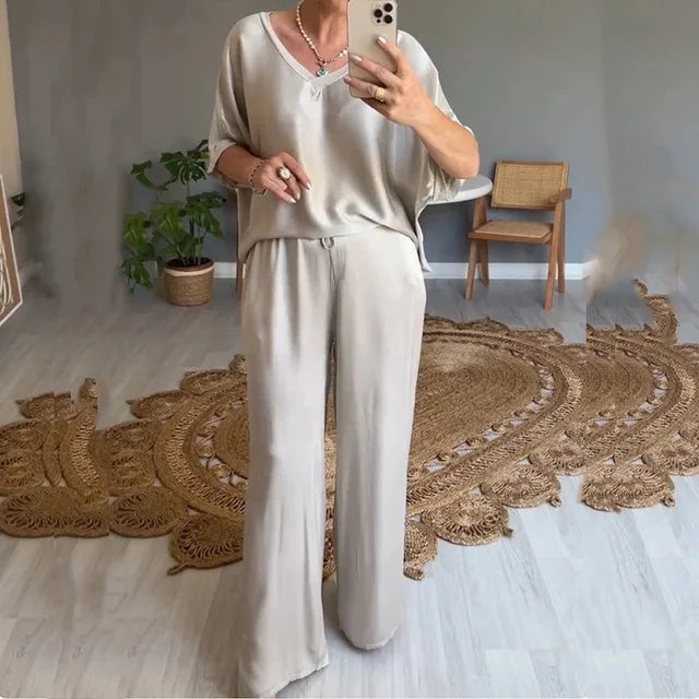 Sinara™ | Luxe Satijnen Damesset