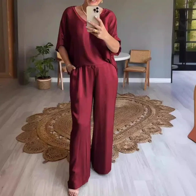 Sinara™ | Luxe Satijnen Damesset