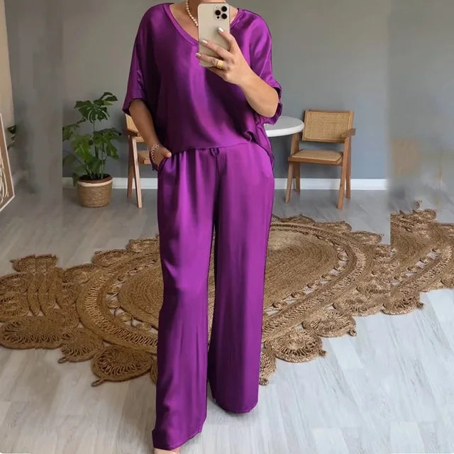 Sinara™ | Luxe Satijnen Damesset