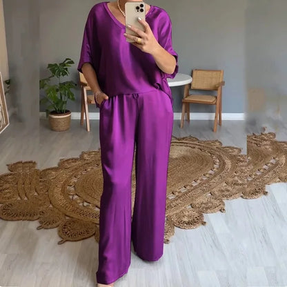 Sinara™ | Luxe Satijnen Damesset