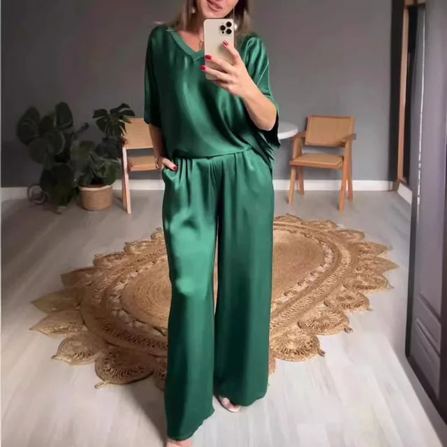 Sinara™ | Luxe Satijnen Damesset