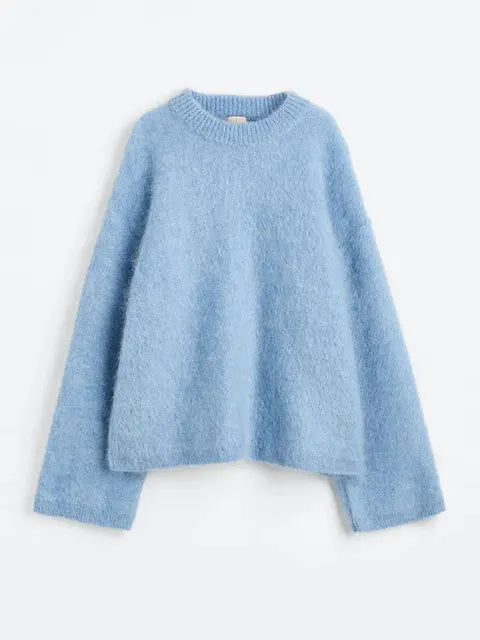Calliope™ l Effen Ronde Kraag Casual Losse Pullover