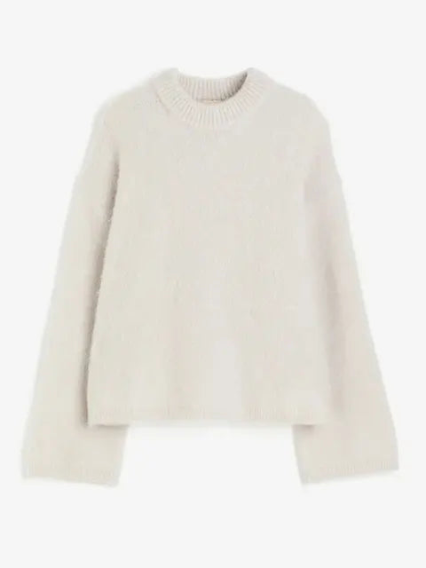 Calliope™ l Effen Ronde Kraag Casual Losse Pullover