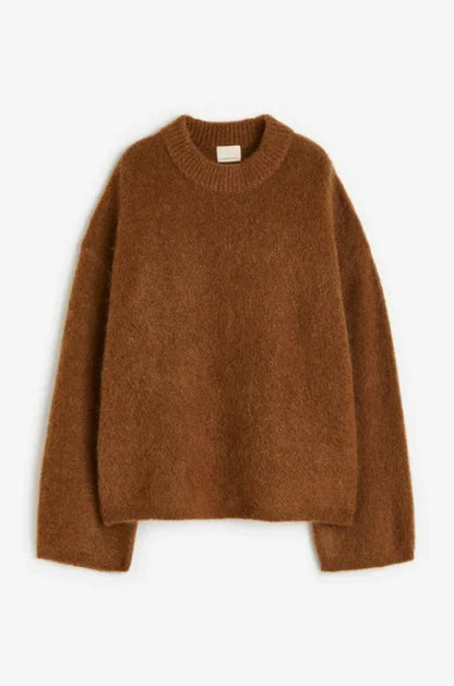 Calliope™ l Effen Ronde Kraag Casual Losse Pullover