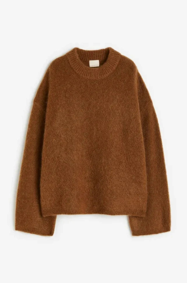 Calliope™ l Effen Ronde Kraag Casual Losse Pullover